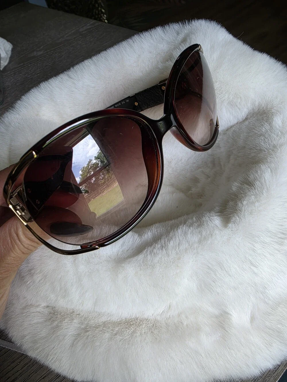Authentic Fendi Oversized Round Women’s Sunglasses - Brown Lens